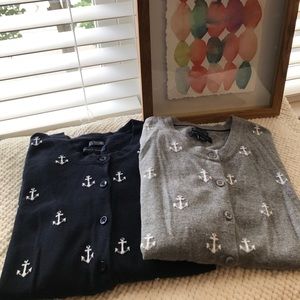 2 Anchor Printed Cardigans by Tommy Hilfiger