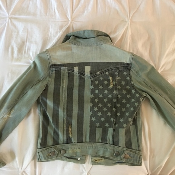 American Flag Brand New Jean Jacket! 🇺🇸 - Picture 1 of 4