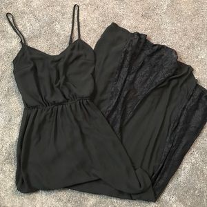 Black maxi dress w lace