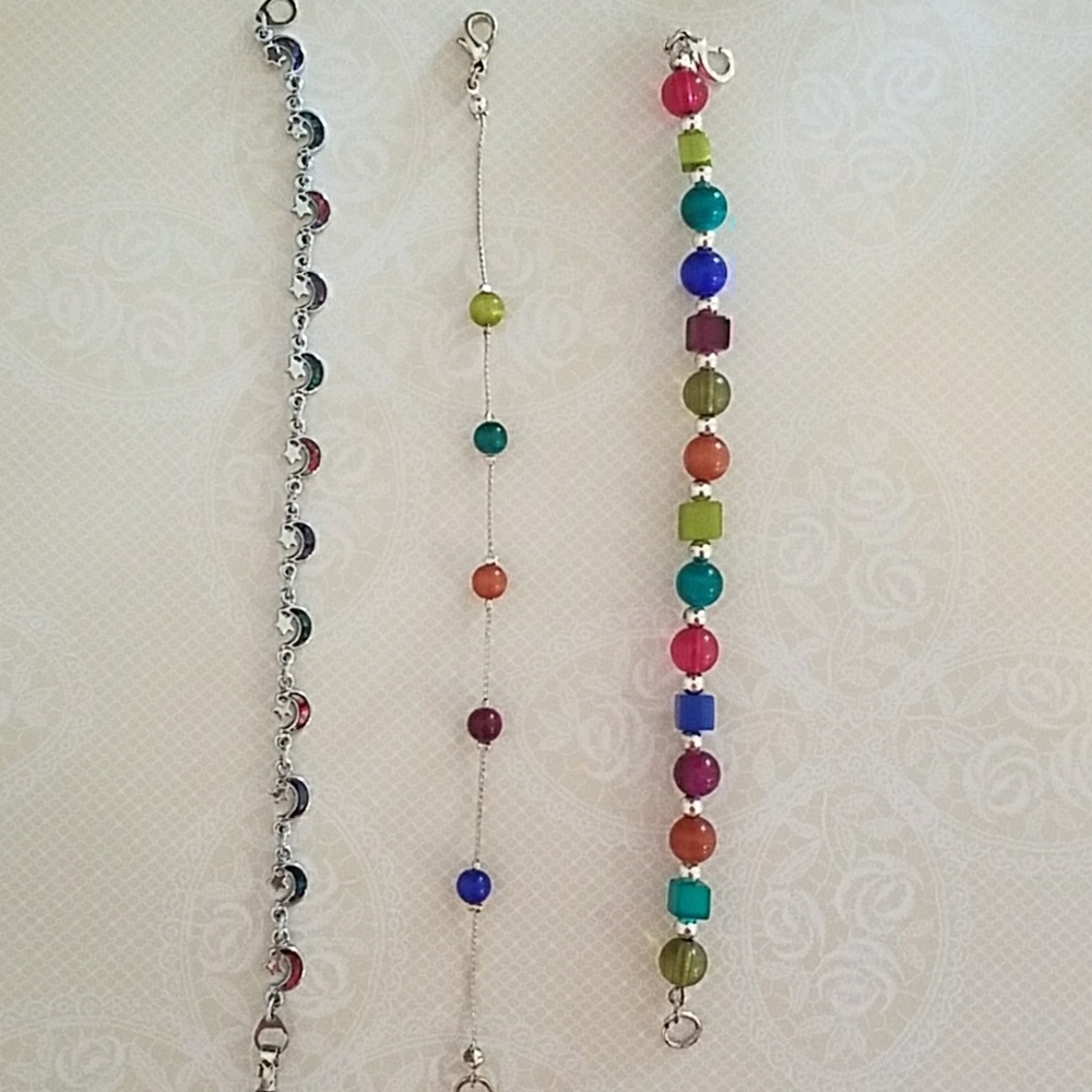 Multi-colored bracelet bundle