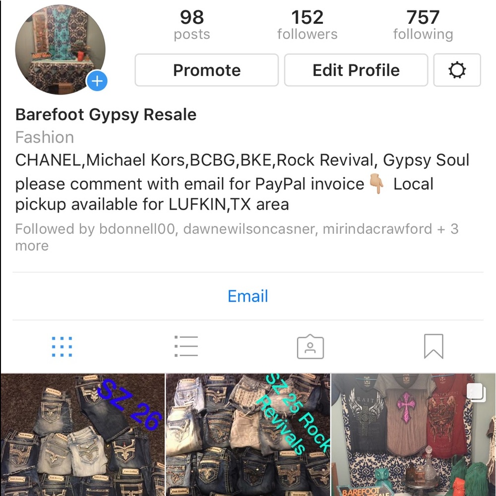 Add me on Instagram barefootgypsyresale! FB