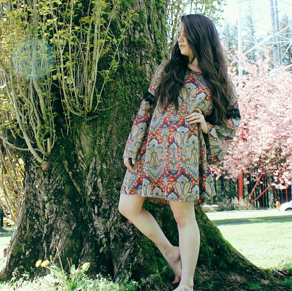 Sweet Claire Bell Sleeve Boho Summer Dress