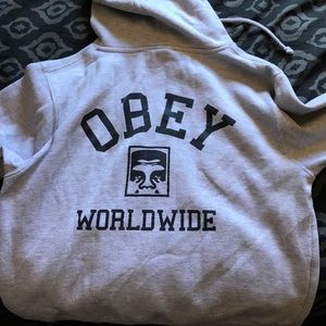 Grey obey hoodie