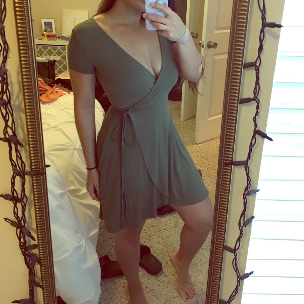 Olive green dress