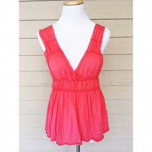 Free People Gathered Ruffle Tank Top