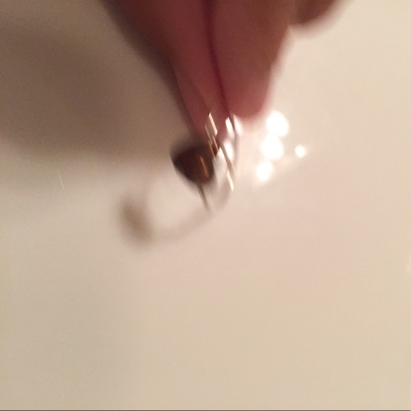 Heart shaped Sterling Silver and Bronze Ring - Picture 2 of 3