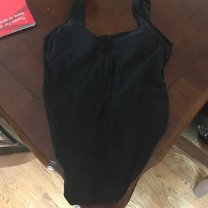 Black zipper bathing suit