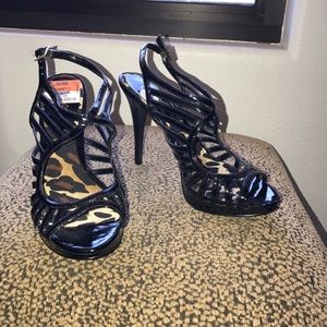 Womens shoes Black patent leather stilettos heels