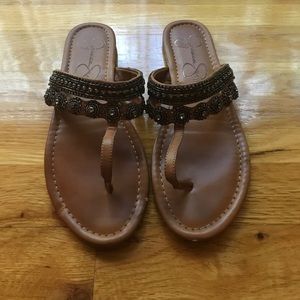 JESSICA SIMPSON brown slip on shoes