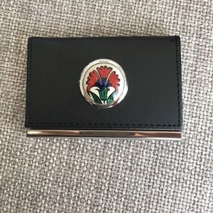 NWOT Hand made business card holder with box