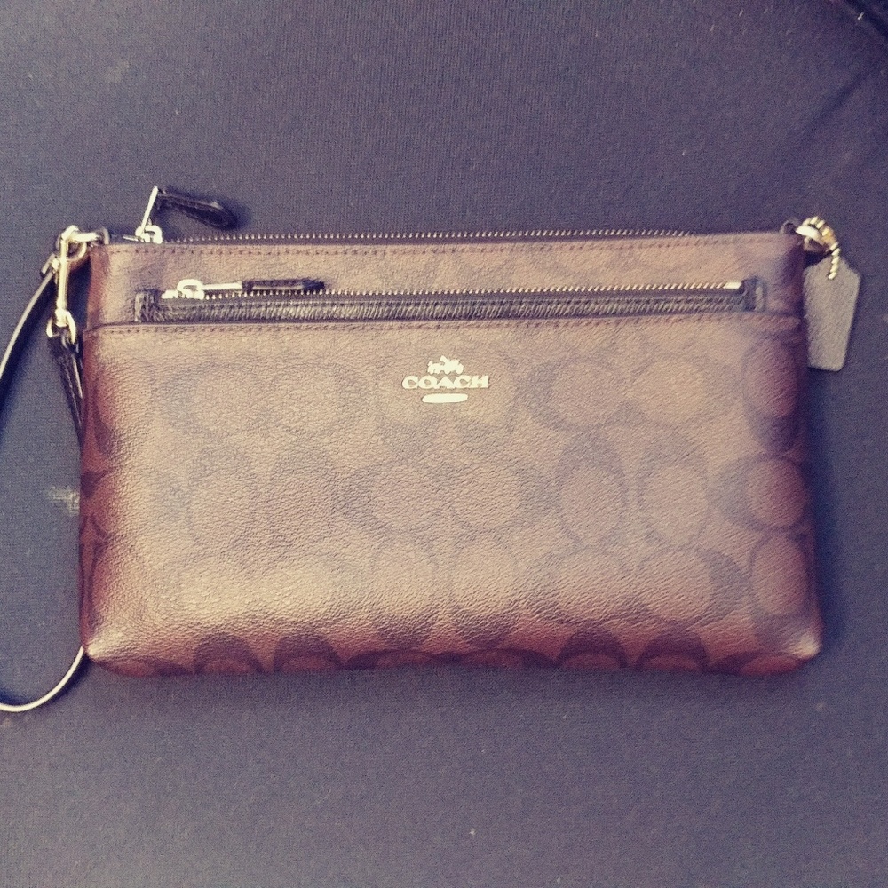 Coach Signature Double  Wristlet