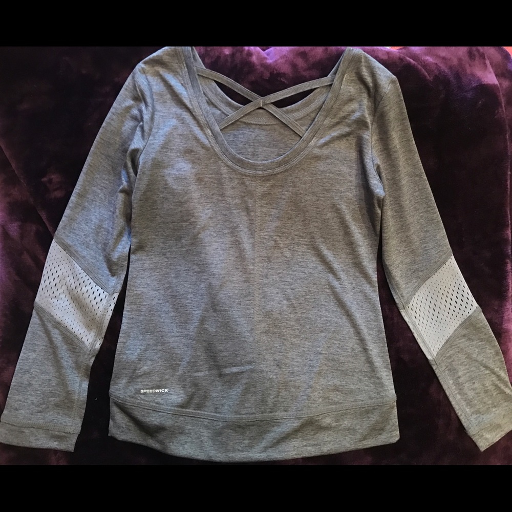 Reebok girl's small cross back tee