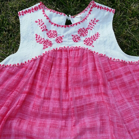 Free People "Crinkle Strawberry Fields" Dress - Picture 3 of 6