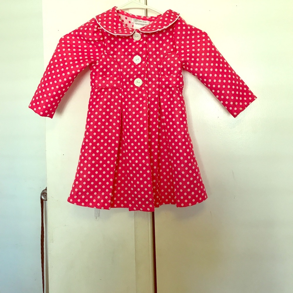 Polka dot trench coat