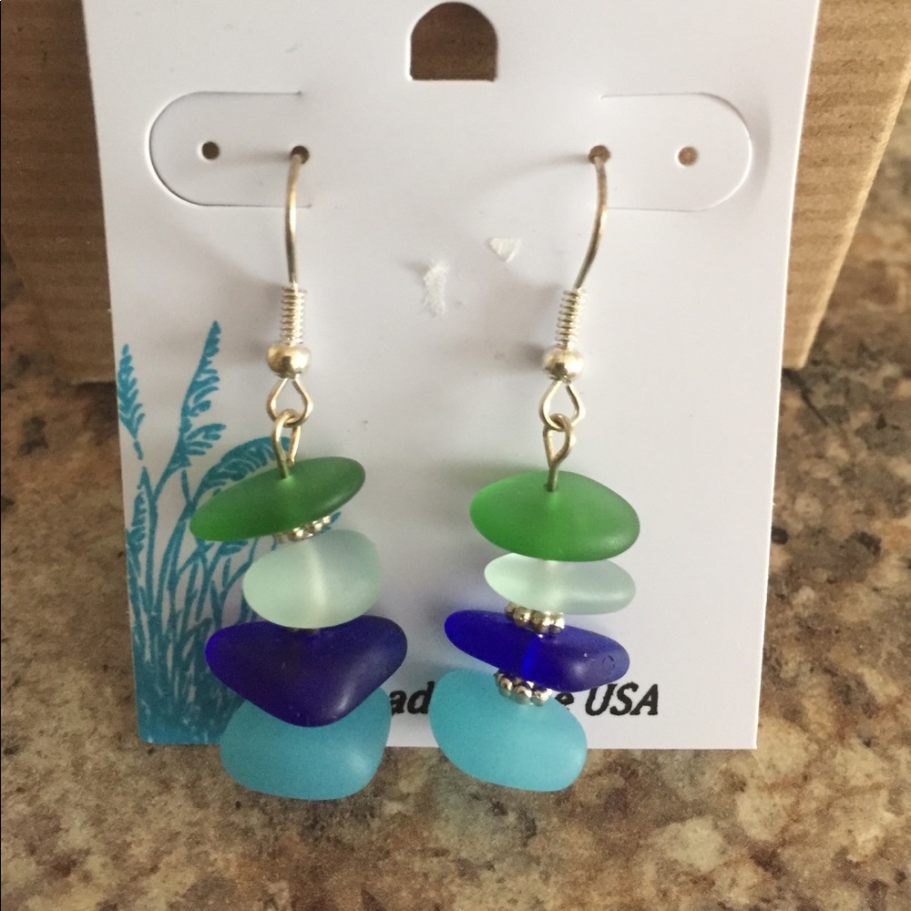 Real Seaglass earrings!