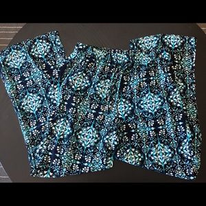 Moroccan Floral Printed Black Lounge Pants