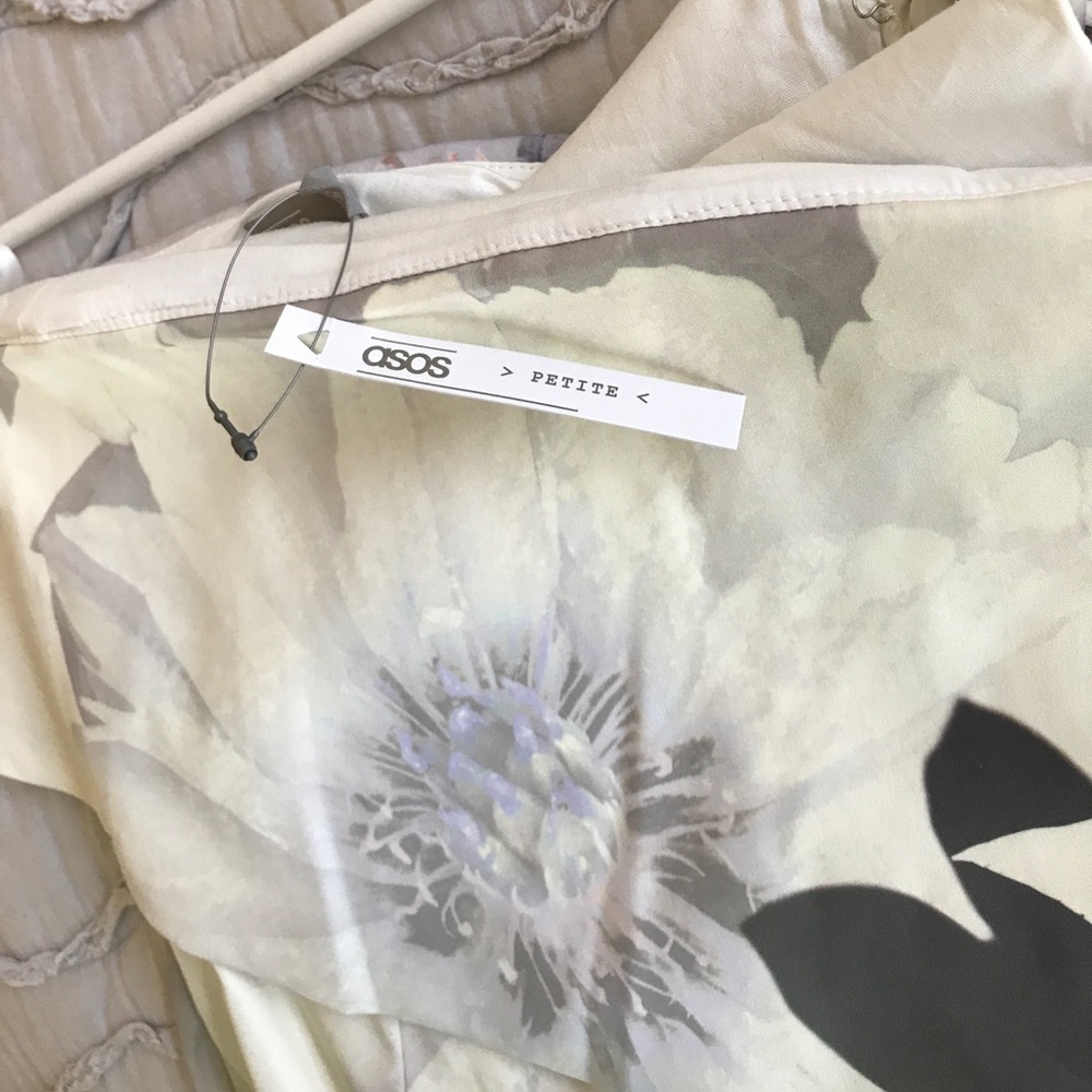 Asos Petite Floral One Shoulder Midi Dress - Picture 3 of 4