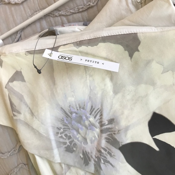 Asos Petite Floral One Shoulder Midi Dress - Picture 3 of 4