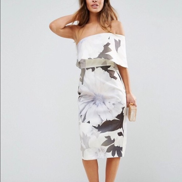 ASOS Petite Dresses & Skirts - Asos Petite Floral One Shoulder Midi Dress