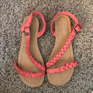 Coral sandals