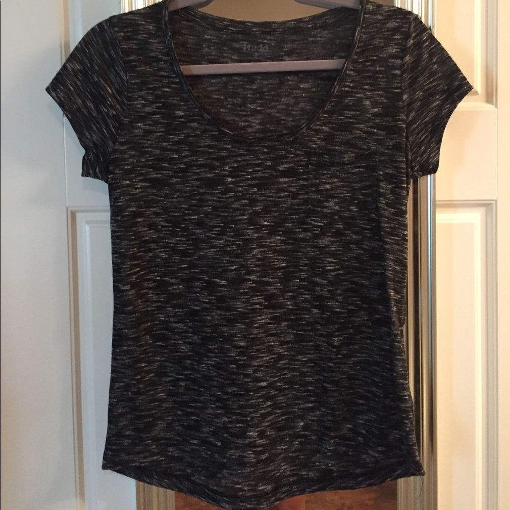 Heathered Gray Mudd Tee Shirt w/ Pocket