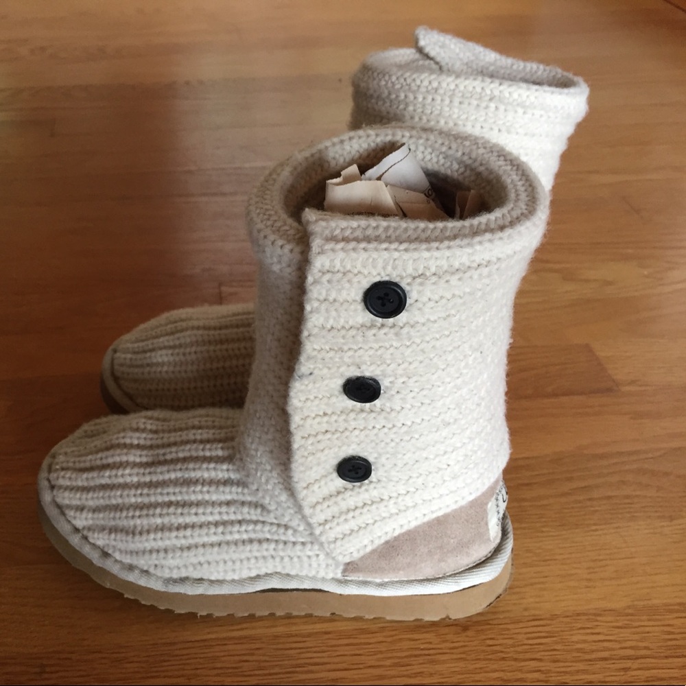 Barely Used! Cream/White Cardy UGG Boots