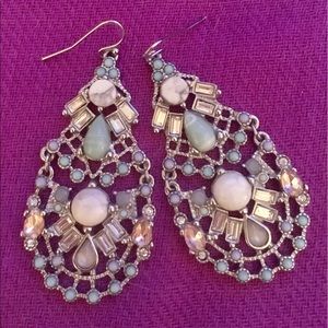 The Limited Earrings, light blue and gray stones