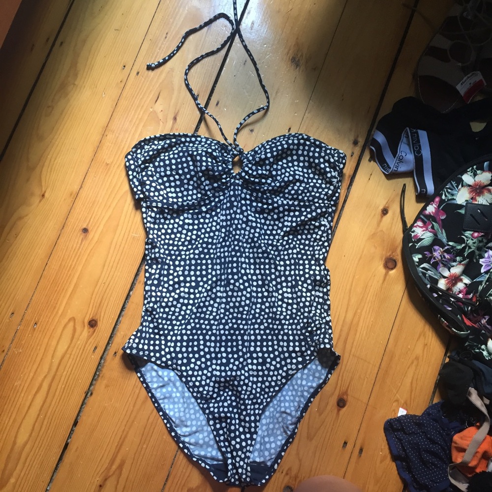 american eagle 60s style one piece bathing suit