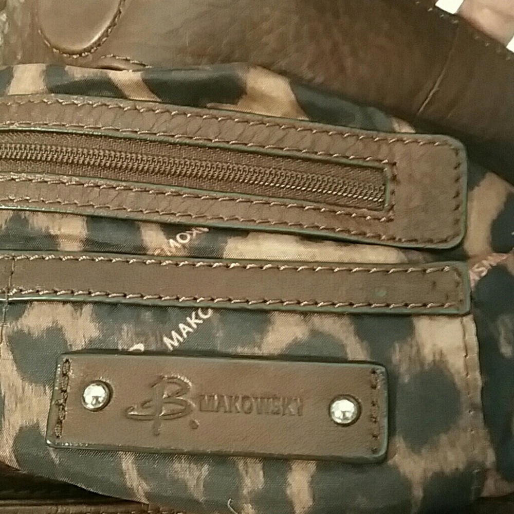 Genuine leather B. Makowsky handbag - Picture 3 of 7