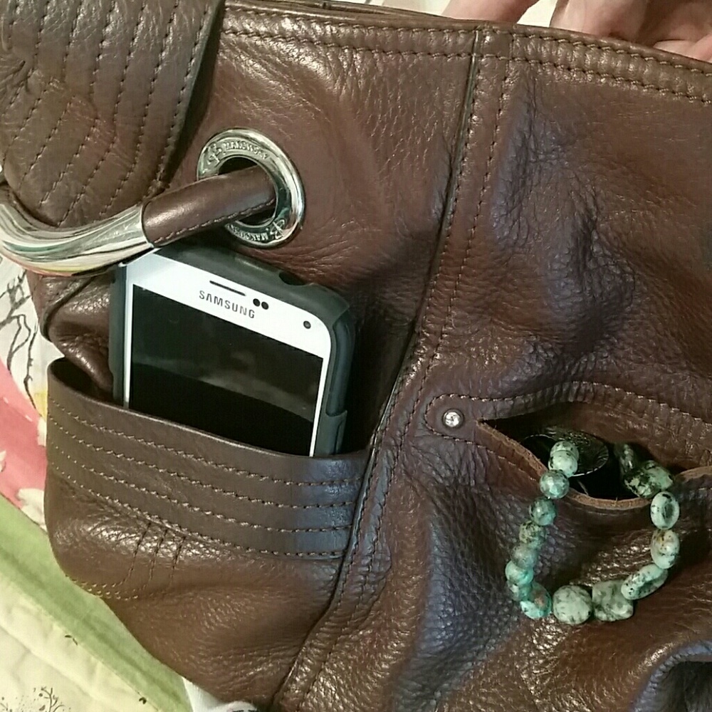 Genuine leather B. Makowsky handbag - Picture 4 of 7