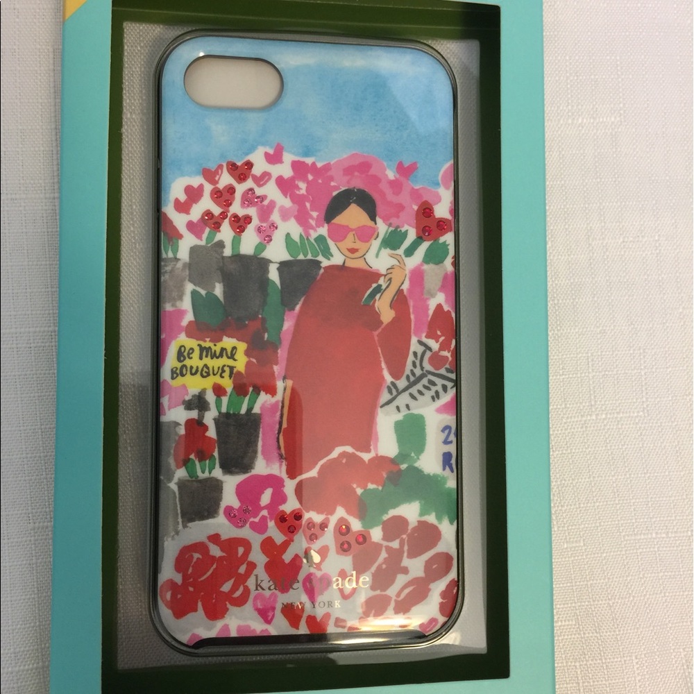 New Kate Spade Jeweled Floral Case for iPhone 6/7! - Picture 4 of 6