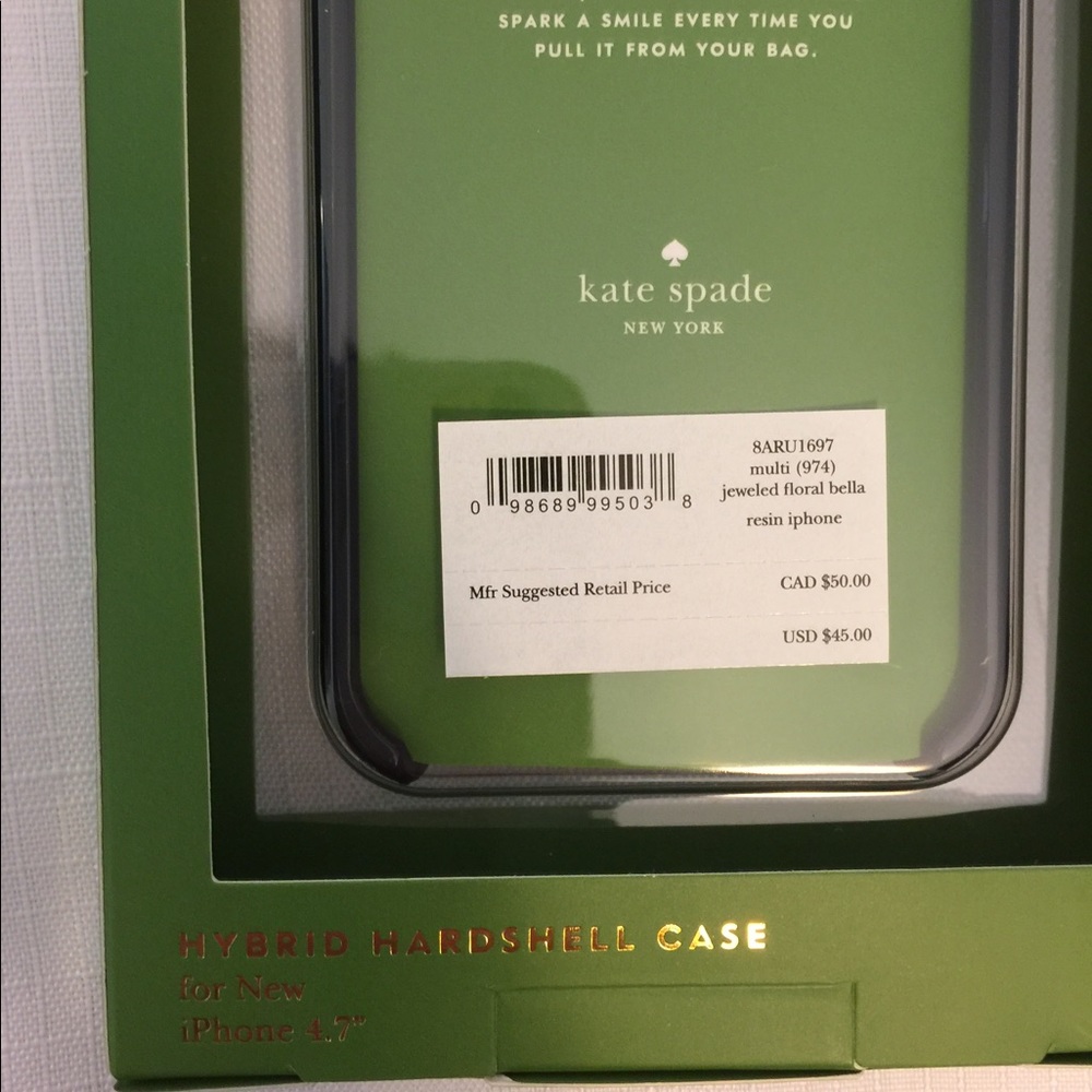 New Kate Spade Jeweled Floral Case for iPhone 6/7! - Picture 6 of 6