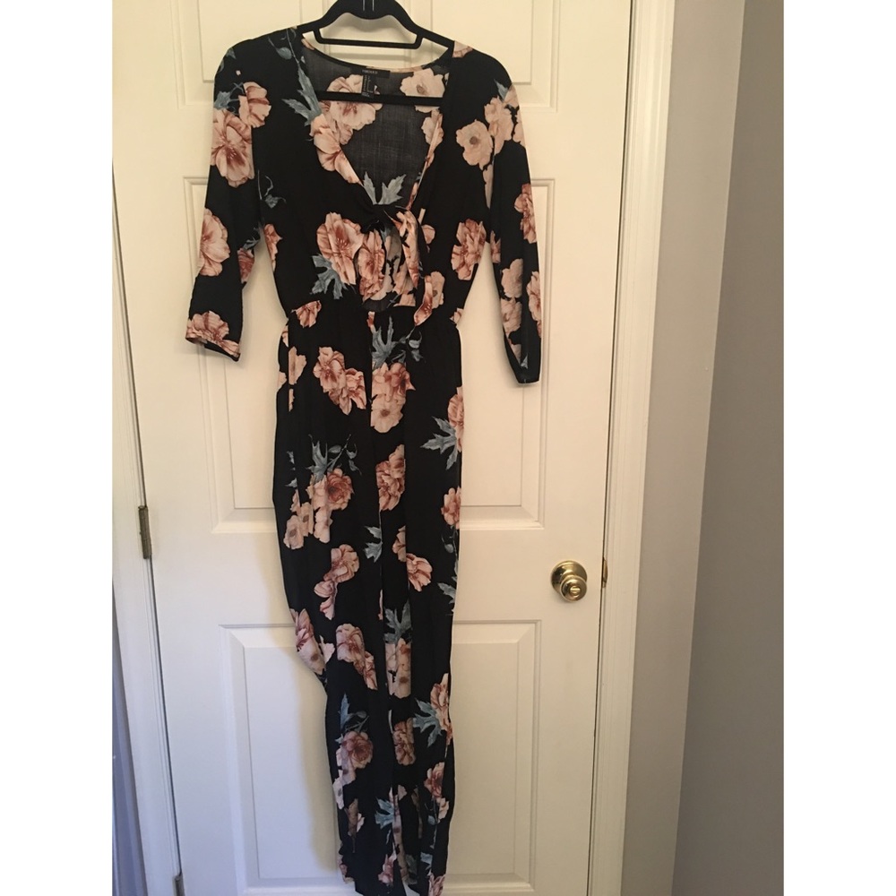 F21 Floral Jumpsuit
