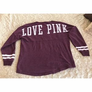 VS PINK original varsity crew sweatshirt sz L