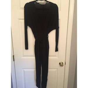 Black CATSUIT jumpsuit - NAKED WARDROBE- size M