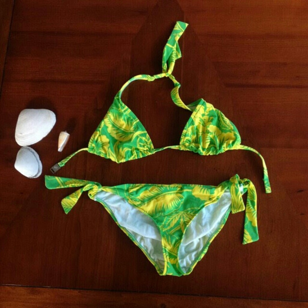 ❌ SOLD❌Ralph Lauren Green and Yellow Floral Bikini