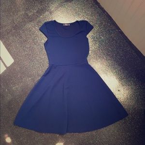 Dark blue pinup rockabilly dress fit n flare