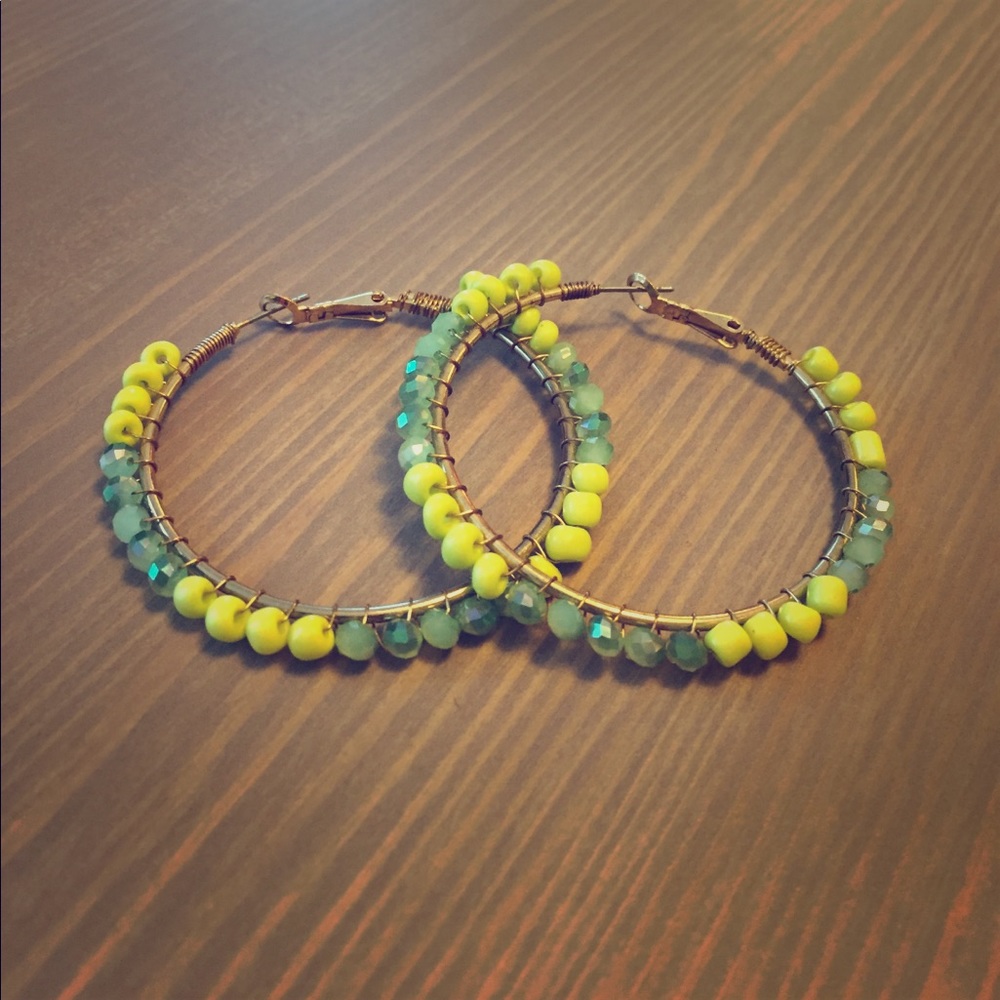Beaded Hoop Earrings