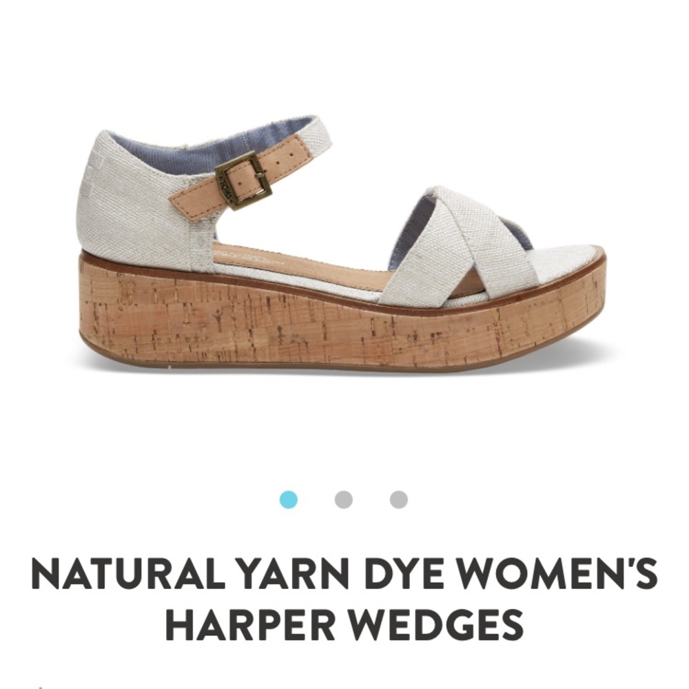 TOMS Silver Harper Wedges
