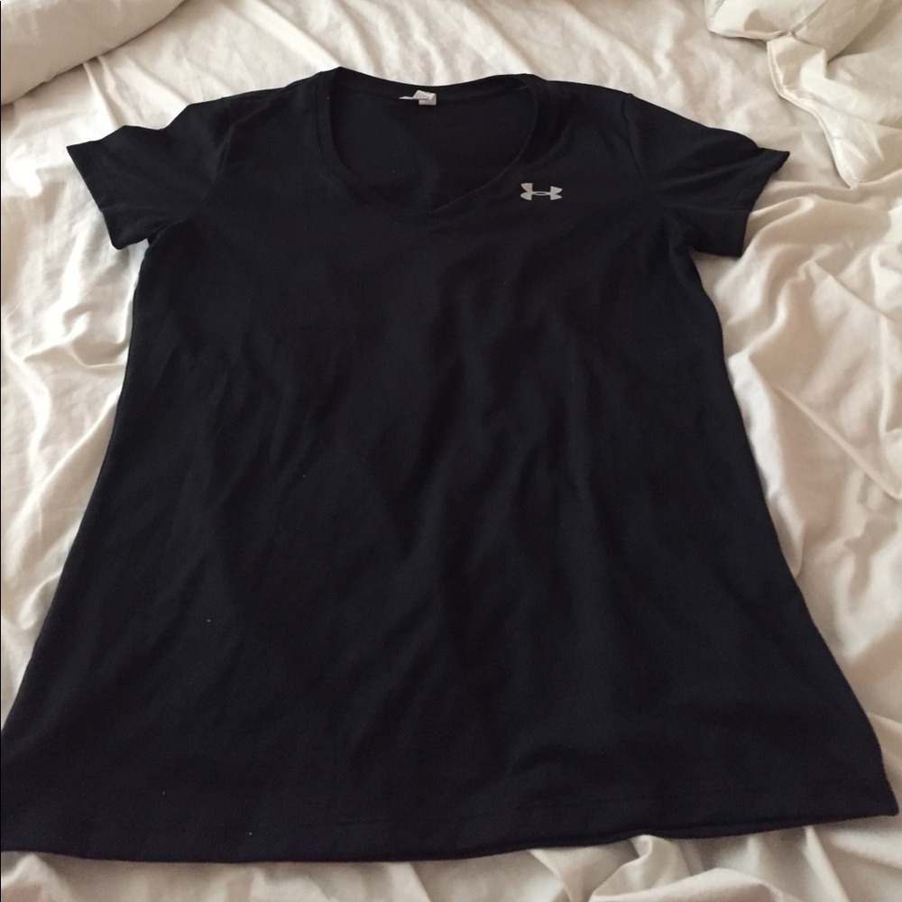 Under armour v neck black workout tee