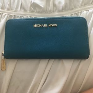 Turquoise Micheal Kors wallet!!