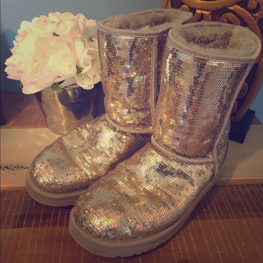 Gold Sequin UGGs