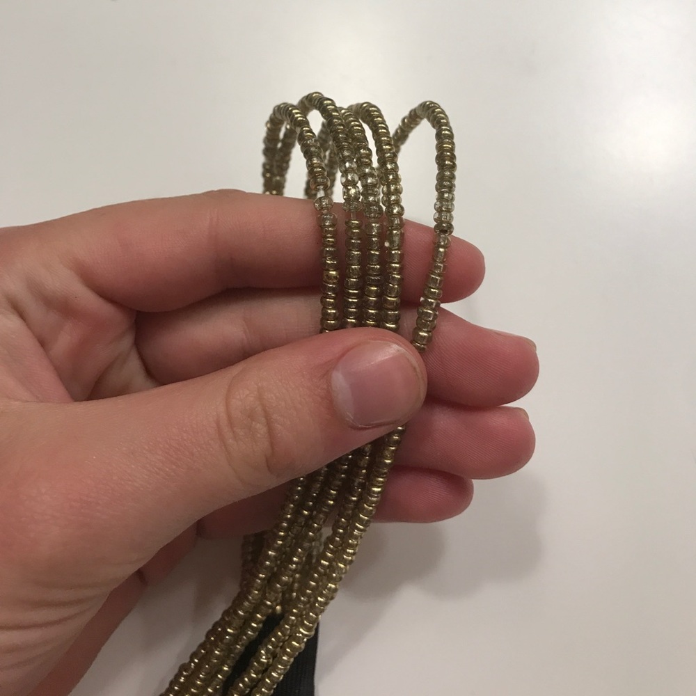Gold beaded headband