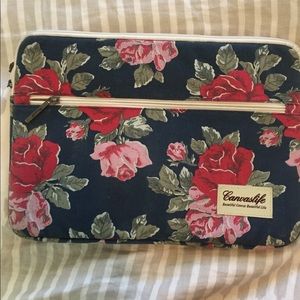 Canvas floral MacBook Air case