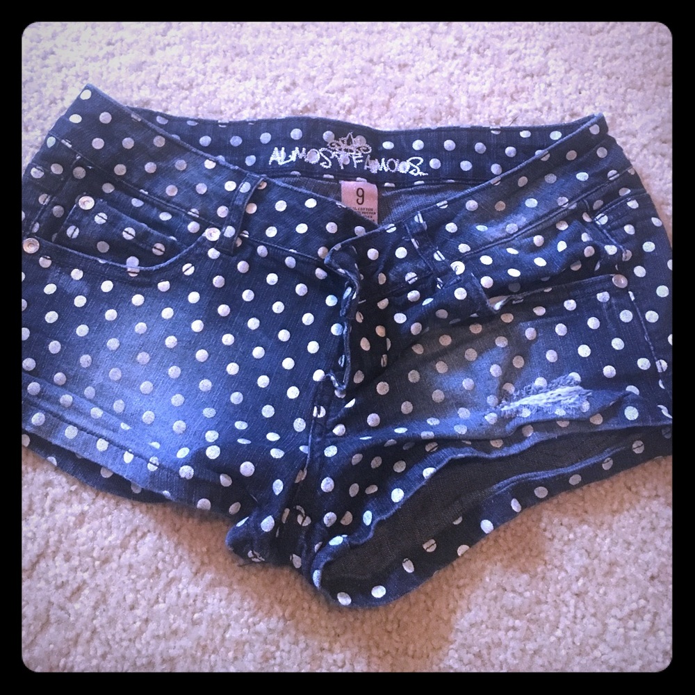 Polka Dot Jean Shorts!