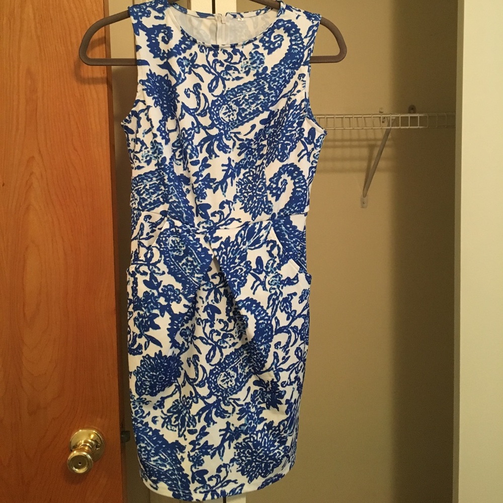 Blue paisley dress