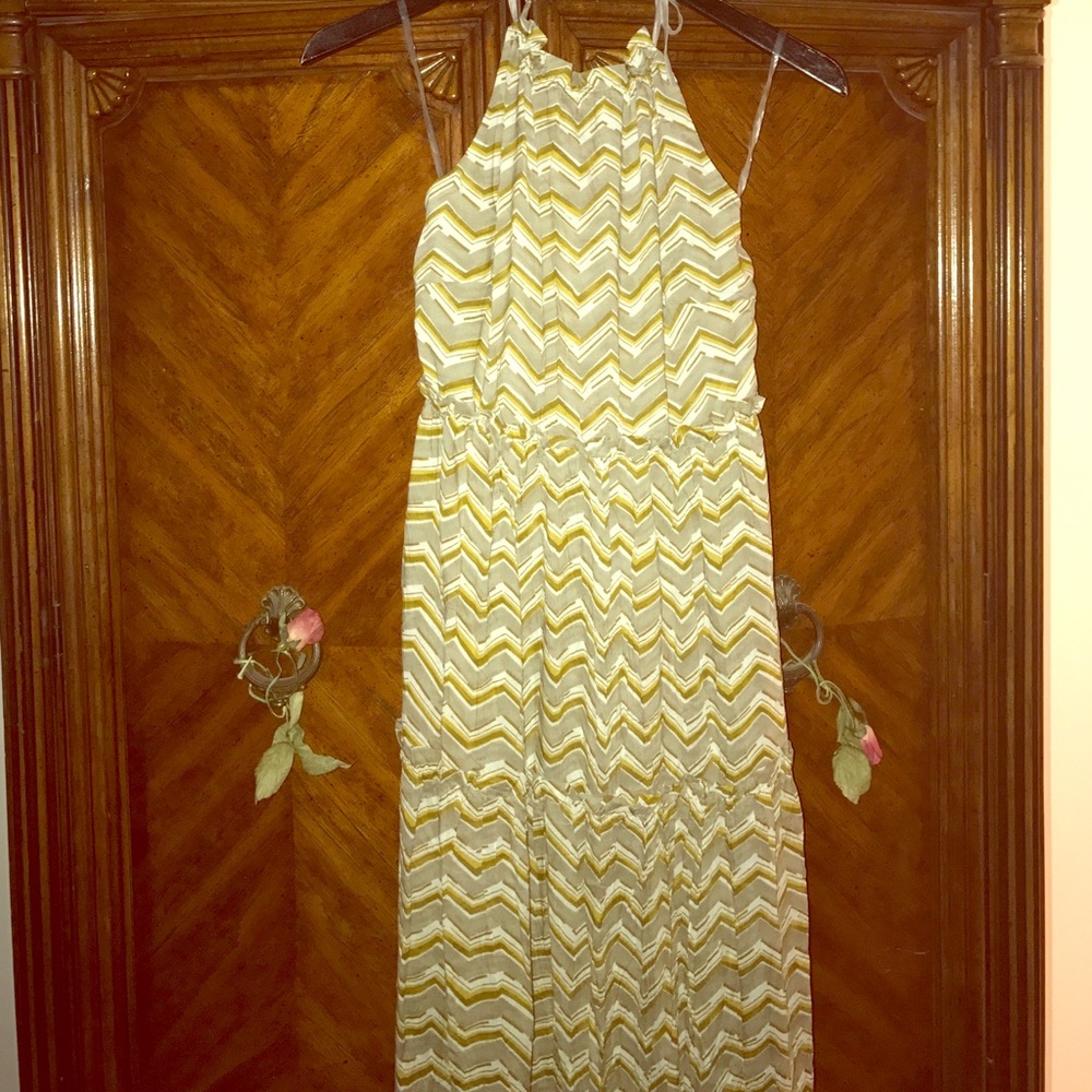 Chevron striped maxi dress