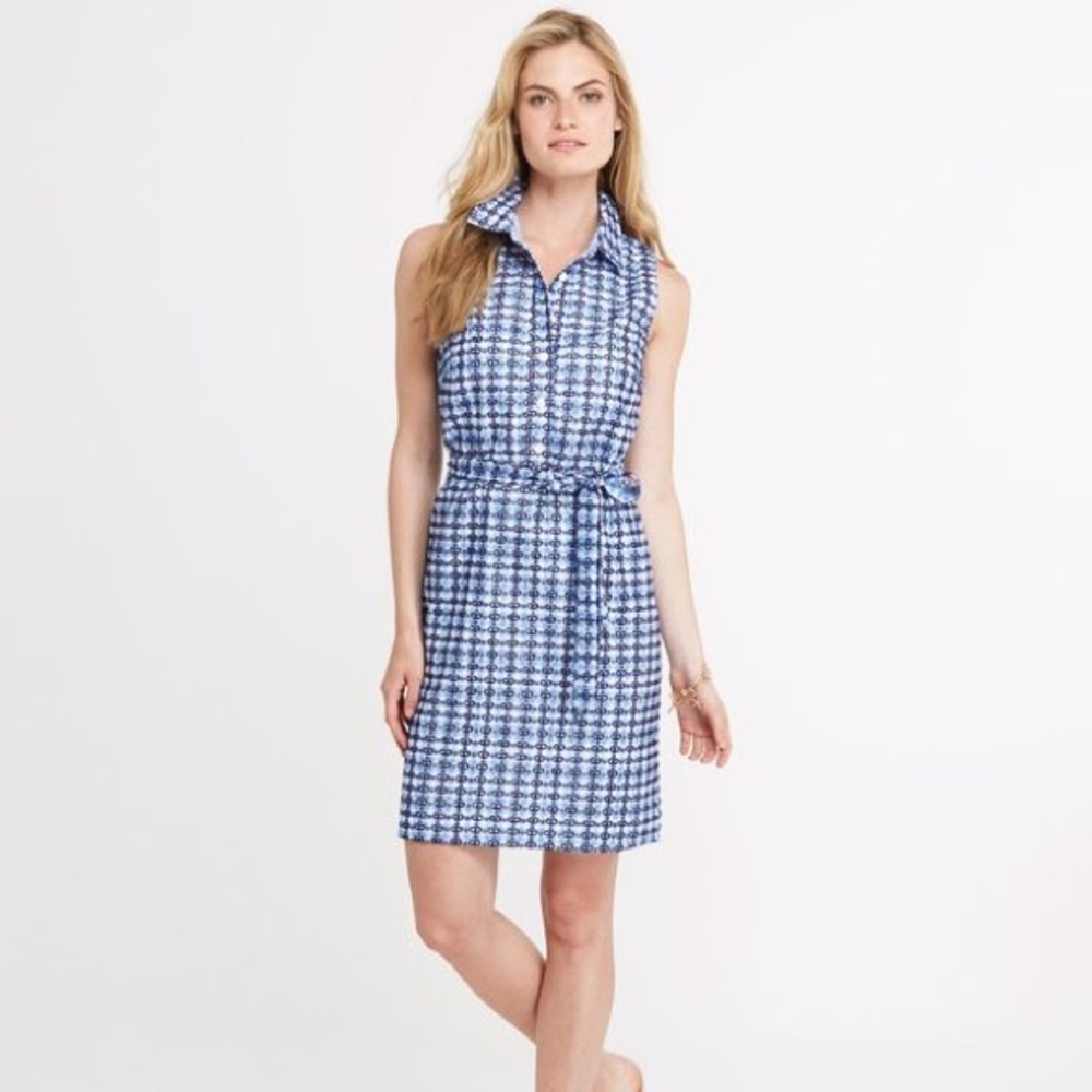 NWT Vineyard Vines Ripple Eyelet Gingham Dress
