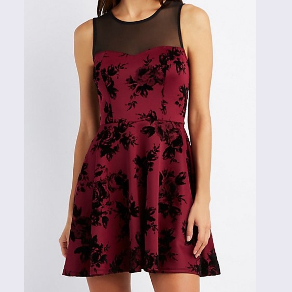 Floral Velvet Dress