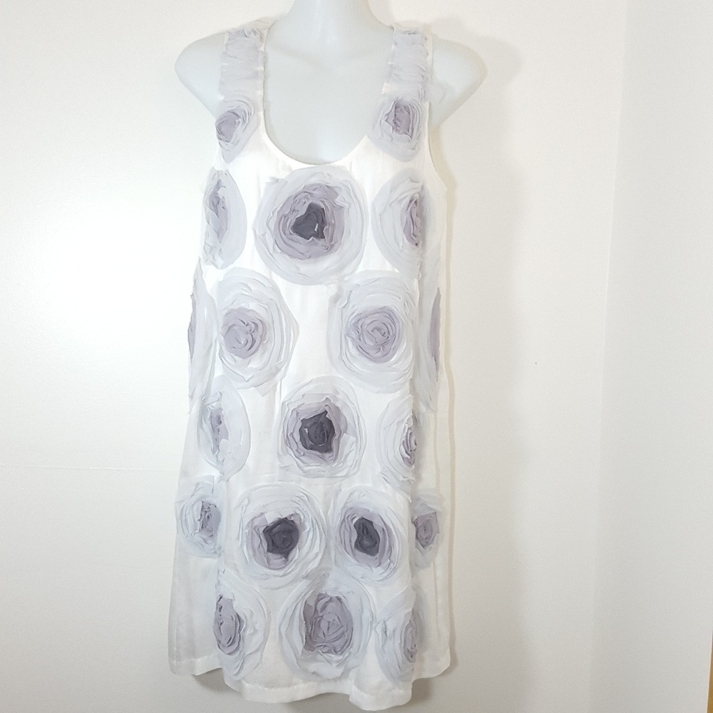 Ark & Co white and grey day dress